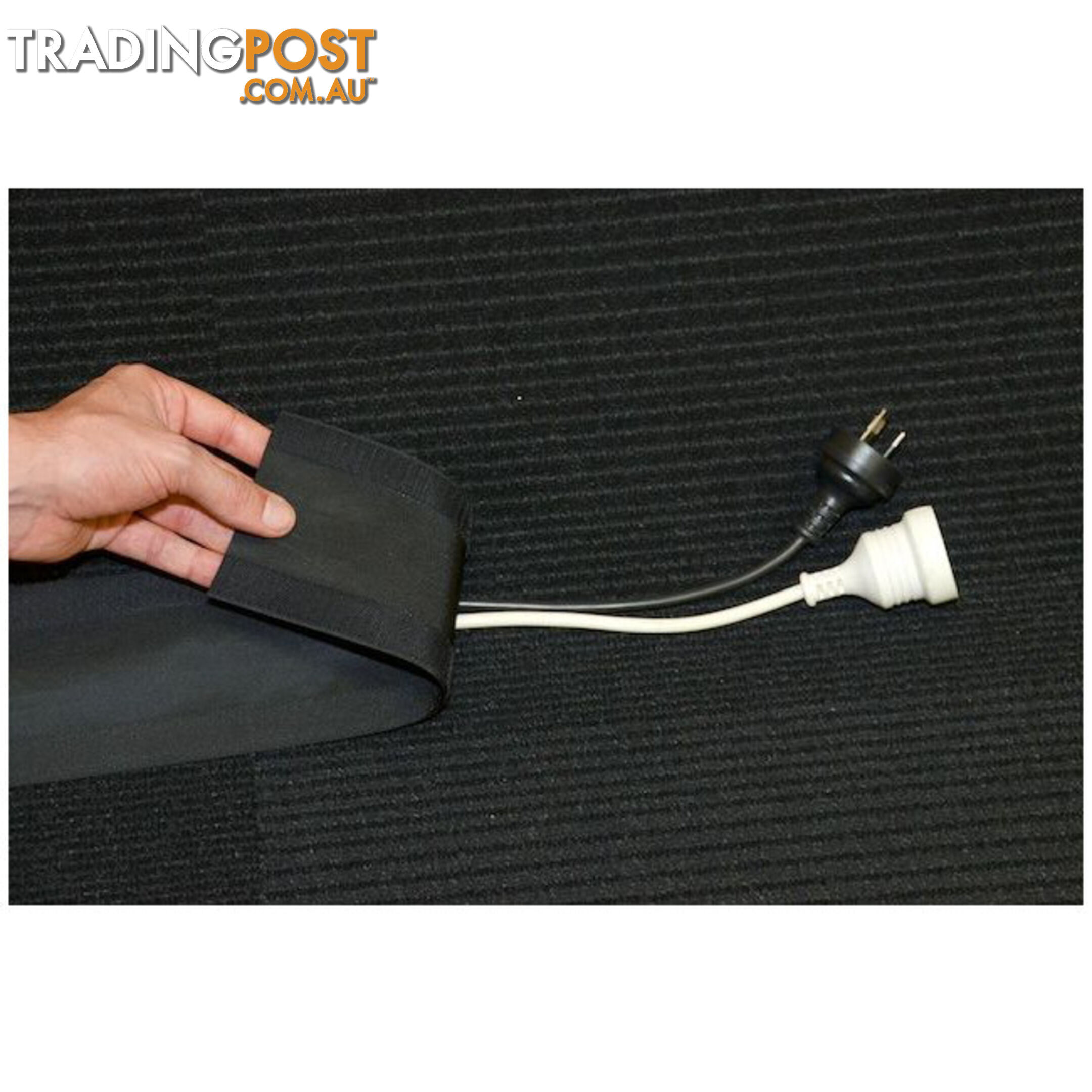HP2000 25 METER ROLL CABLE COVER CARPET GRIP BLACK VELCRO