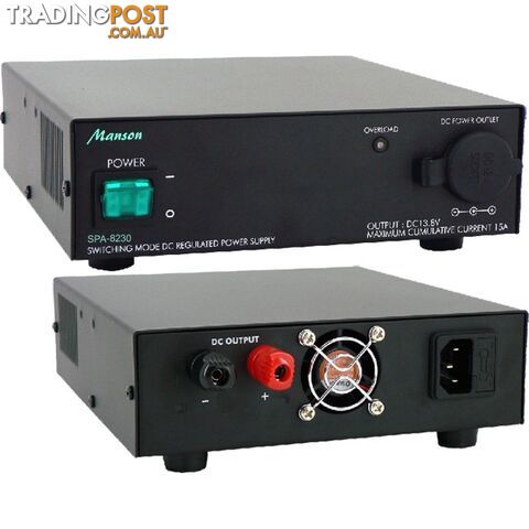 SPA8230G 23A CONT 25A MAX 13.8V POWER SUPPLY BENCH TOP DARK GREY - photo 3 of 3