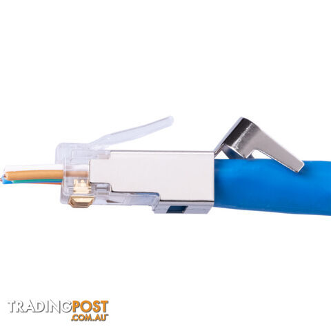 T3SPSC6G1.2 50PK STP RJ45 CAT6 SNAP PLUG SHIELDED EXT GROUND 2PC 1.2MM - photo 5 of 6