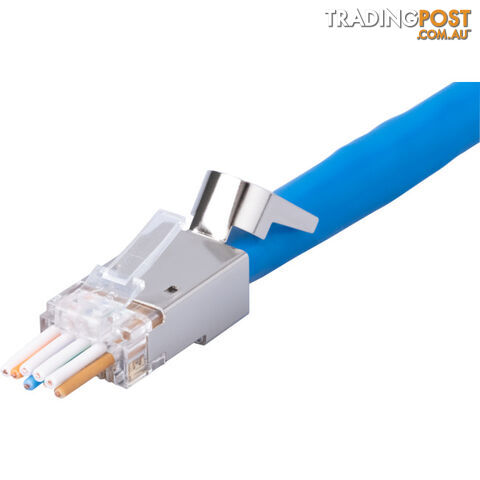 T3SPSC6G1.2 50PK STP RJ45 CAT6 SNAP PLUG SHIELDED EXT GROUND 2PC 1.2MM - photo 4 of 6