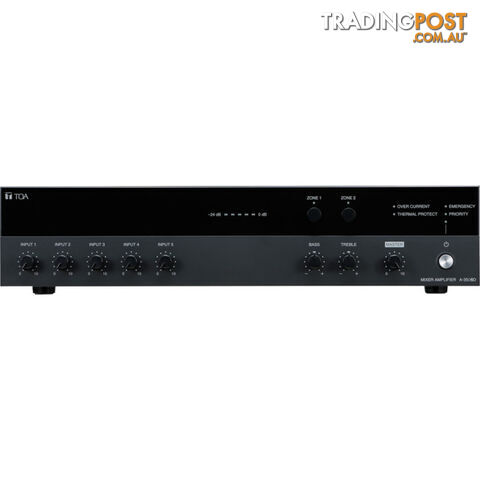 A3506D TOA 60W 5 INPUT MIXER AMP 2 ZONE -100V - 4-16 OHM - photo 2 of 3