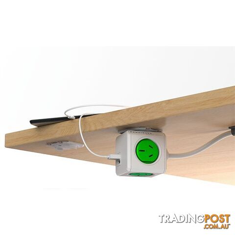 PCEUGN 4 WAY GREEN SURGE PROTECTED POWERCUBE WITH USB - photo 3 of 3