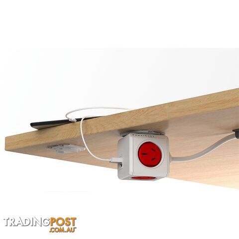 PCEURD 4 WAY RED SURGE PROTECTED POWERCUBE WITH USB - photo 3 of 3