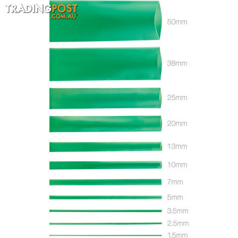 HS20GRN 20MMX1.2M HEAT SHRINK - GREEN HSGN135
