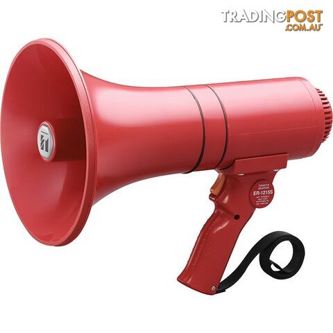 ER1215S 15W HANDGRIP MEGAPHONE WITH SIREN TOA