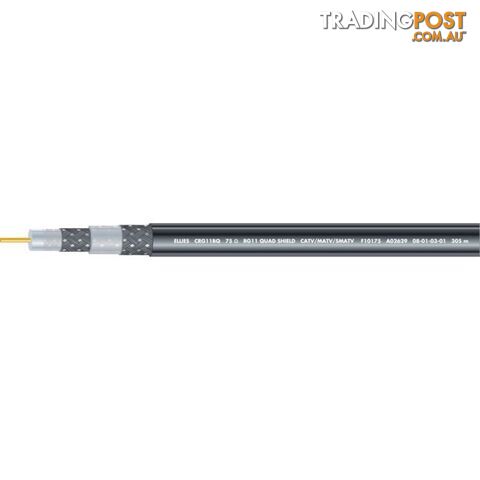 CRG6UBT-1M RG6 TRI SHIELD COAX CABLE - 1M FOXTEL APP# F10176