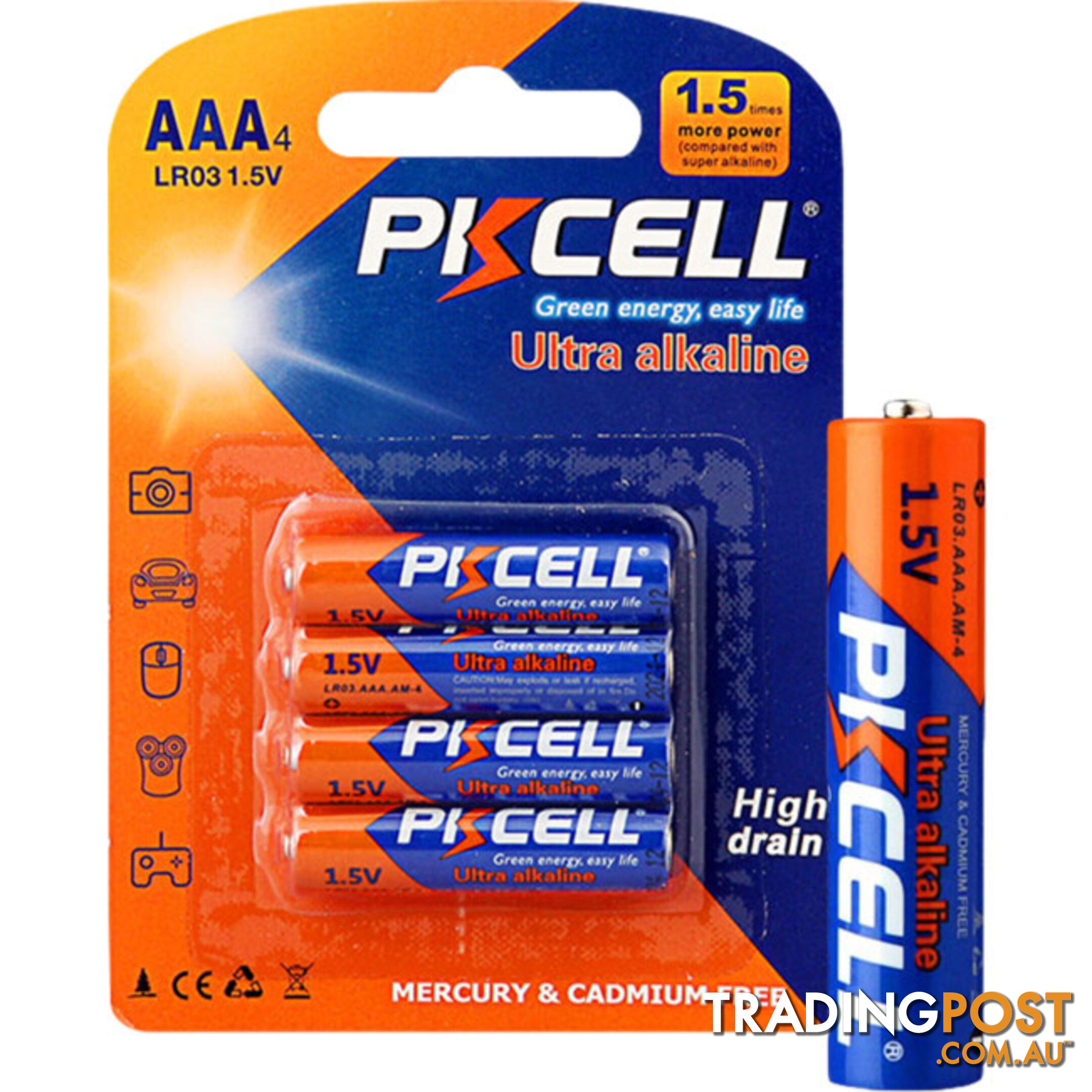 PKAL4PAAA 1.5V ULTRA ALKALINE AAA BATTERY 4PK LR03 ULTRA DIGITAL