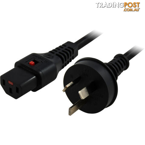 K9-1MLK 1M IEC LOCKING POWER LEAD BLACK IEC-C13