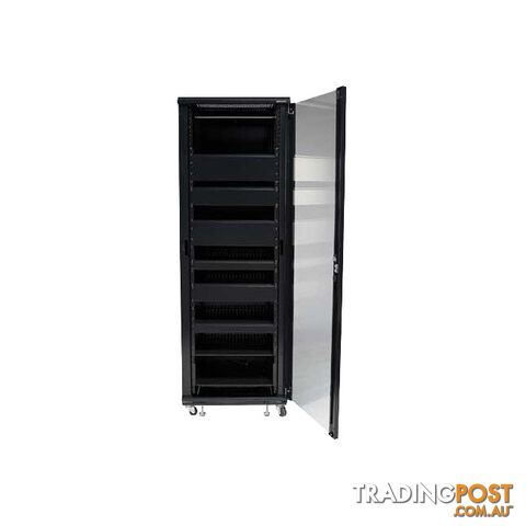 CFR2136B1 36U AV RACK WITH SHELVES ANDDOOR REMOVABLE BACK AND SIDE PANELS