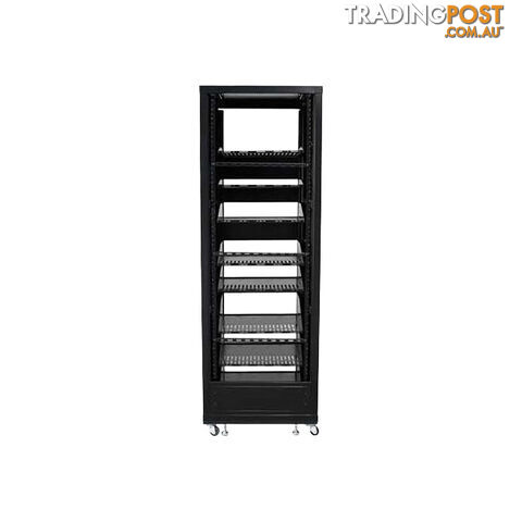 CFR2136B1 36U AV RACK WITH SHELVES ANDDOOR REMOVABLE BACK AND SIDE PANELS