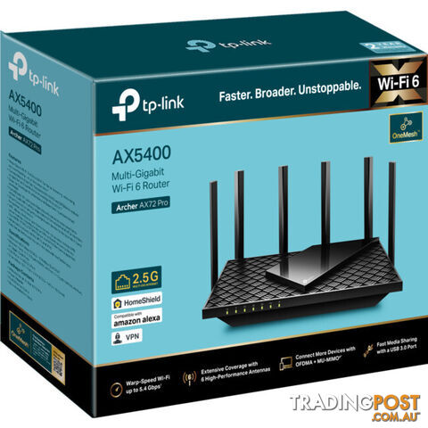AX72PRO ARCHER AX5400 MULTI-GIGABIT WIFI6 ROUTER - photo 4 of 4