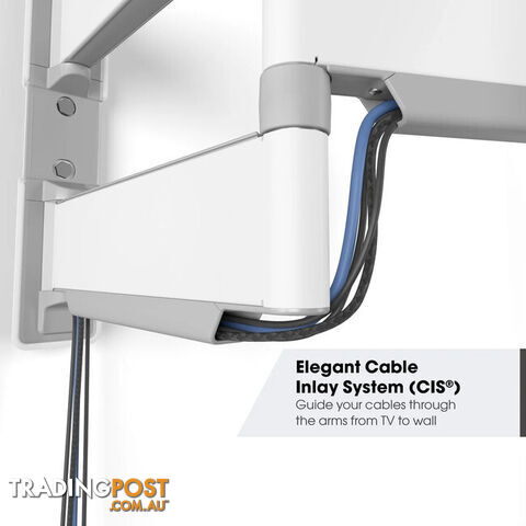 TVM5445W ELITE SERIES FULL MOTION+ 32"-65" WALL MOUNT WHITE - PIVOT UP TO 180Â° - MAX VESA 400X400 - photo 4 of 10