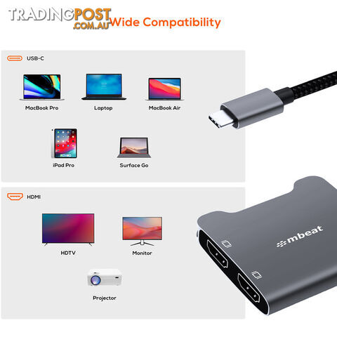 CDHD USB-C TO DUAL HDMI ADAPTER 4K TOUGHLINK - photo 2 of 7