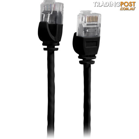 LC6SL0025BK 0.25M SLIM CAT6 PATCH LEAD BLACK ULTRA THIN