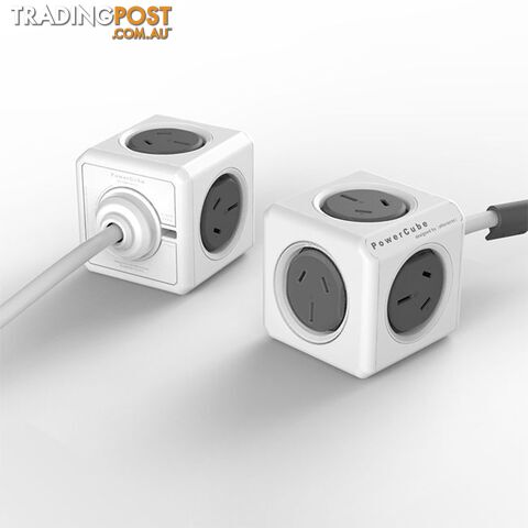 PCEGR 5 WAY SURGE PROTECTOR GREY POWERCUBE EXTENDED