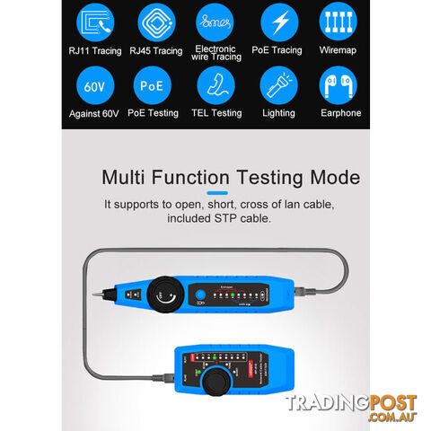 NF810 MULTIFUNCTION CABLE DETECTOR CABLE TRACER LAN TESTER BLUE