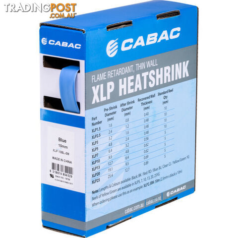 HS9.5BLU-5M 9.5MM X 5M HEAT SHRINK BOX BLUE