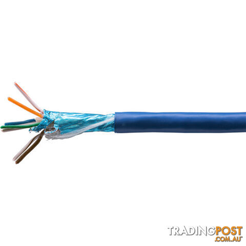 FTPC6ABL-1M F/UTP CAT6A SOLID BLUE CABLE1M -PER METRE FOIL SHIELDED CABLE