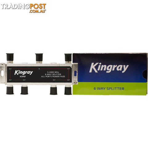 KSP6F 6 WAY F-TYPE SPLITTER FOXTEL APPROVED F30964