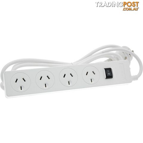 PT4113 4-WAY POWERBOARD WITH SURGE OVERLOAD & 3MT LEAD JACKSON