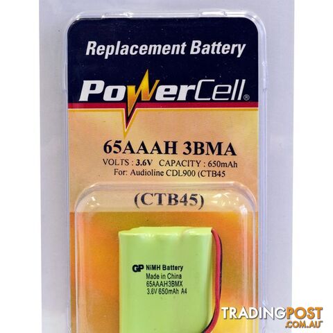CTB45 3.6V NIMH 650MAH PHONE BATTERY SUITS AUDIOLINE CORDLESS