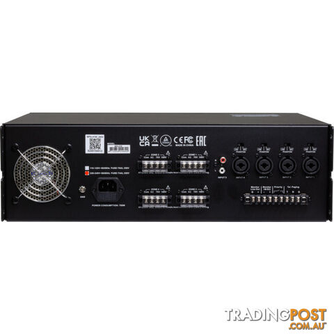 MPA4150 4 ZONE CLASS D AMPLIFIER WITH MP3 USB BT 150W*4 5 LINE/MIC IN