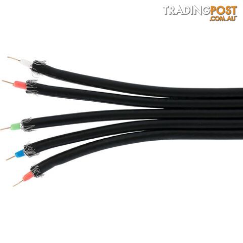 RG59RGBTS-1MT TRIO+ STEREO COAX CABLE - 1M 5 CORE RGB -PER METRE