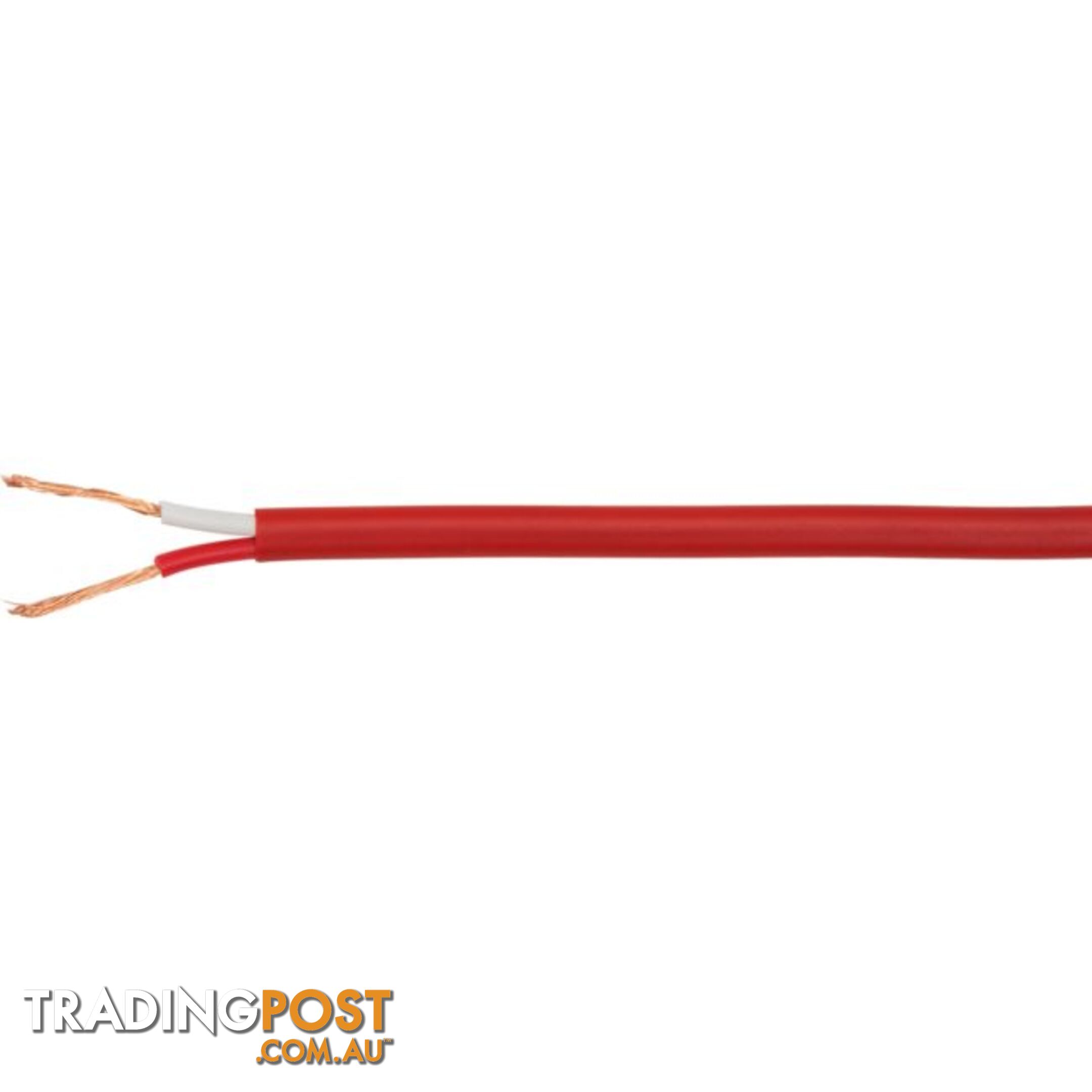 2X24-.2DSR-1M RED TWIN POWER CABLE-1M DOUBLE INSULATED - PER METRE