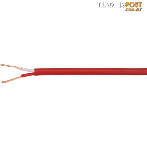 2X24-.2DSR-1M RED TWIN POWER CABLE-1M DOUBLE INSULATED - PER METRE