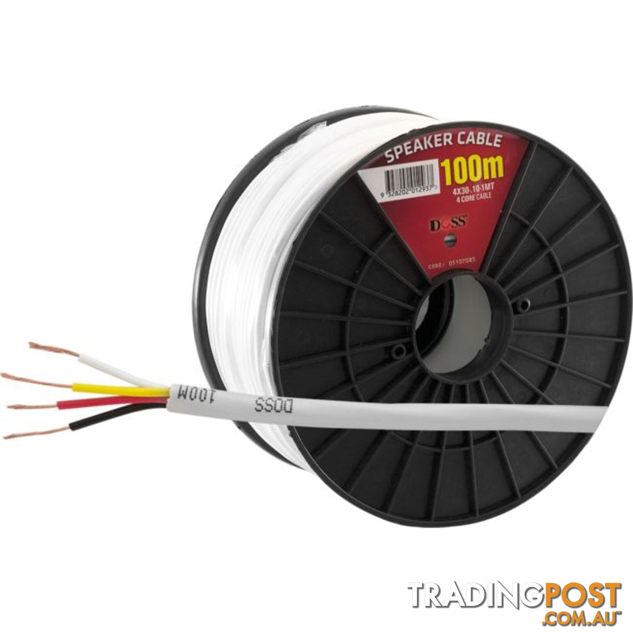 4X30-.10-100M 4 CORE SPEAKER CABLE - 100M PER 100M REEL ROLL DOSS