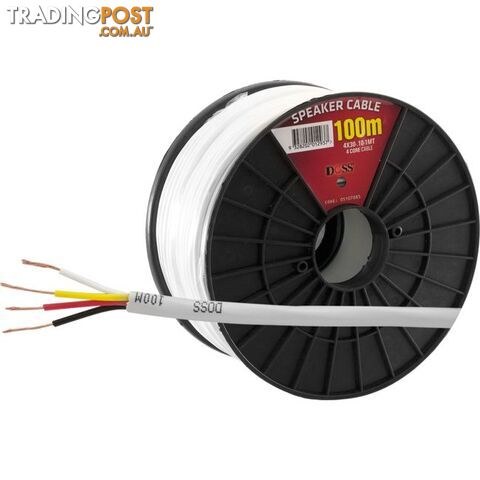 4X30-.10-100M 4 CORE SPEAKER CABLE - 100M PER 100M REEL ROLL DOSS