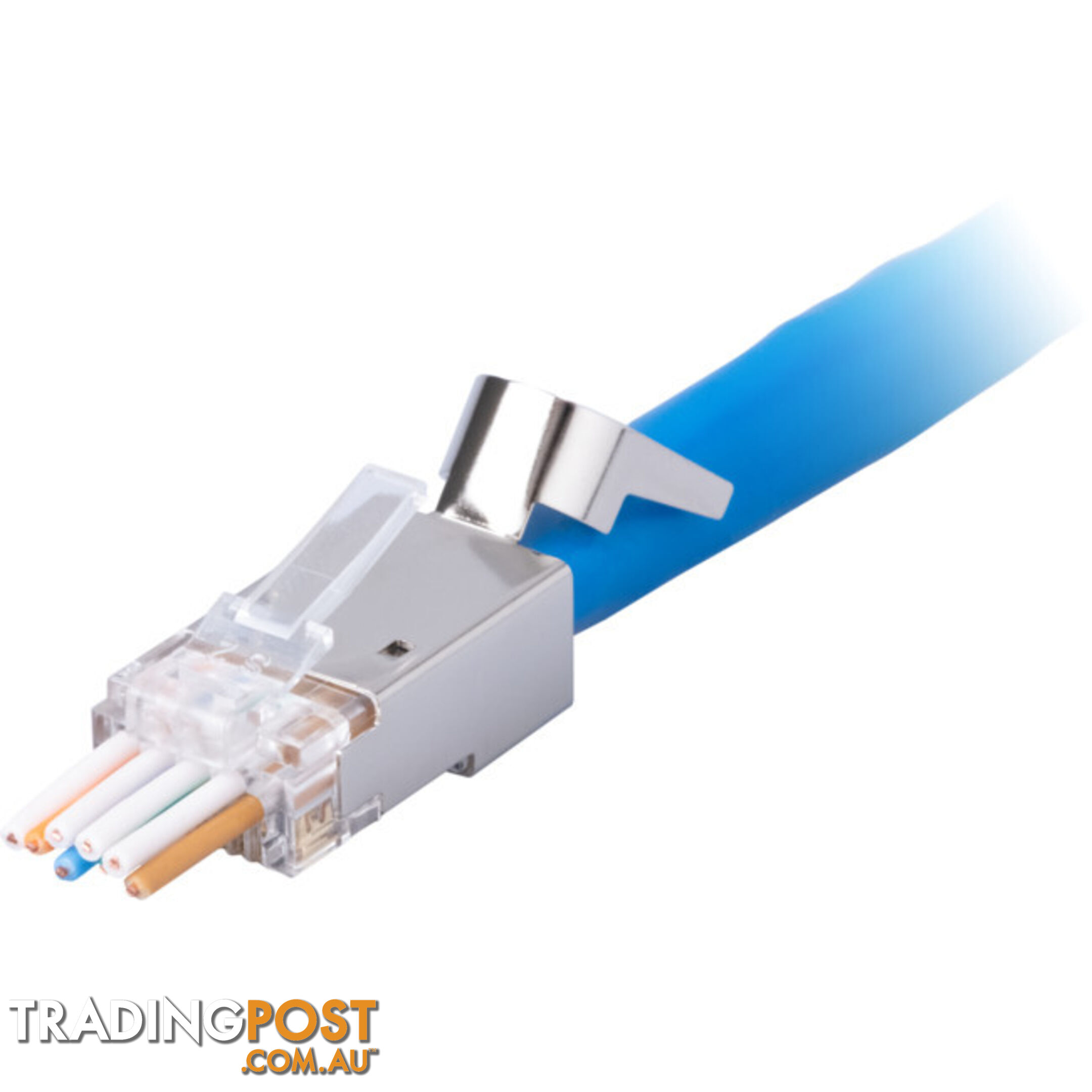 T3SPSC6GS1.35-50 STP RJ45 SHIELDED CAT6 SNAP PLUG WITH COPPER STRIP EXT GROUND 2PC 1.35MM PACK OF 50