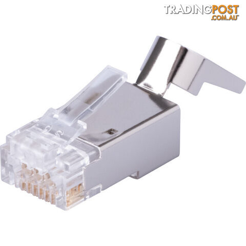 T3SPSC6GS1.35-50 STP RJ45 SHIELDED CAT6 SNAP PLUG WITH COPPER STRIP EXT GROUND 2PC 1.35MM PACK OF 50