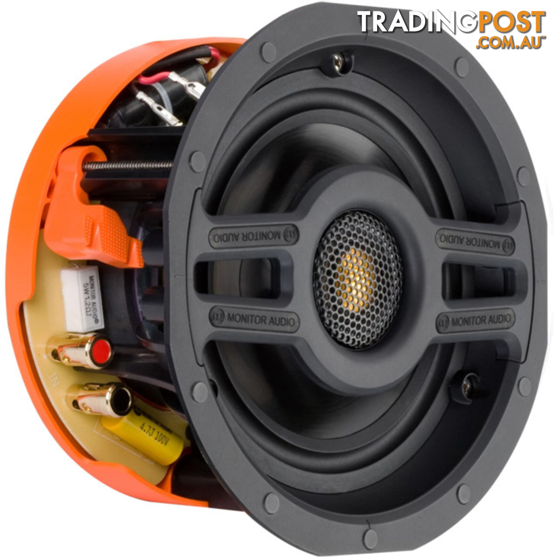 CS140R SLIM 4" 2 WAY CEILING SPEAKER MMP11 BASS AND C-CAM TWEETER