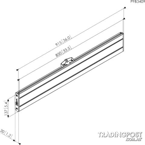 PFB3409B BLACK 915MM INTERFACE BAR VOGELS - photo 2 of 2