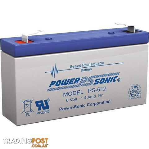 PS612 6V 1.4AMP SLA BATTERY F1 TERMINAL SEALED LEAD ACID
