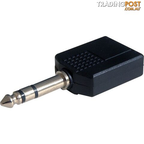 PA1830 6.3MM STEREO PLUG TO 2X 6.3MM TWIN SPLITTER SOCKETS ADAPTOR