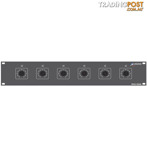 RMA1006 6 ZONE 100V VOLUME CONTROL 100W 2RU AUSTRALIAN MONITOR