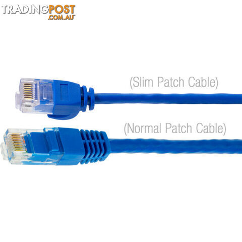 LC6SL0050BL 0.5M SLIM CAT6 PATCH LEAD BLUE ULTRA THIN - photo 2 of 3
