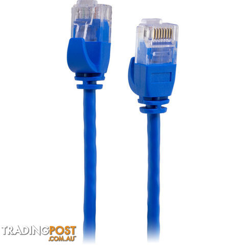 LC6SL0050BL 0.5M SLIM CAT6 PATCH LEAD BLUE ULTRA THIN