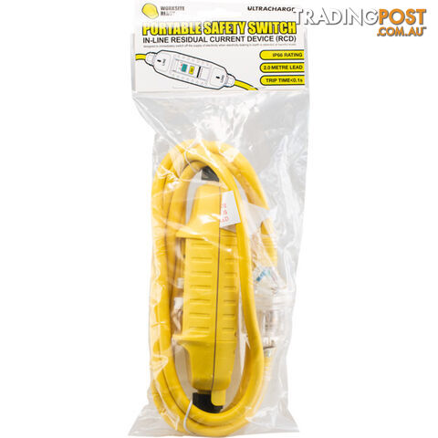 UR240RCD LEAD WITH RCD SAFETY SWITCH 2M 10A PLUG INLINE RCD - photo 2 of 2