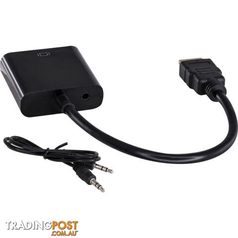 HV02A HDMI TO VGA ADAPTER LEAD VIDEO STEREO AUDIO CONVERTER - photo 2 of 3