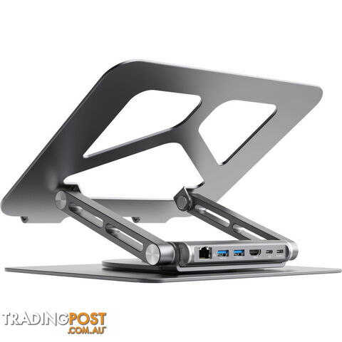 STDS12GRY ROTATING LAPTOP STAND WITH USB-C DOCK STAGE S12