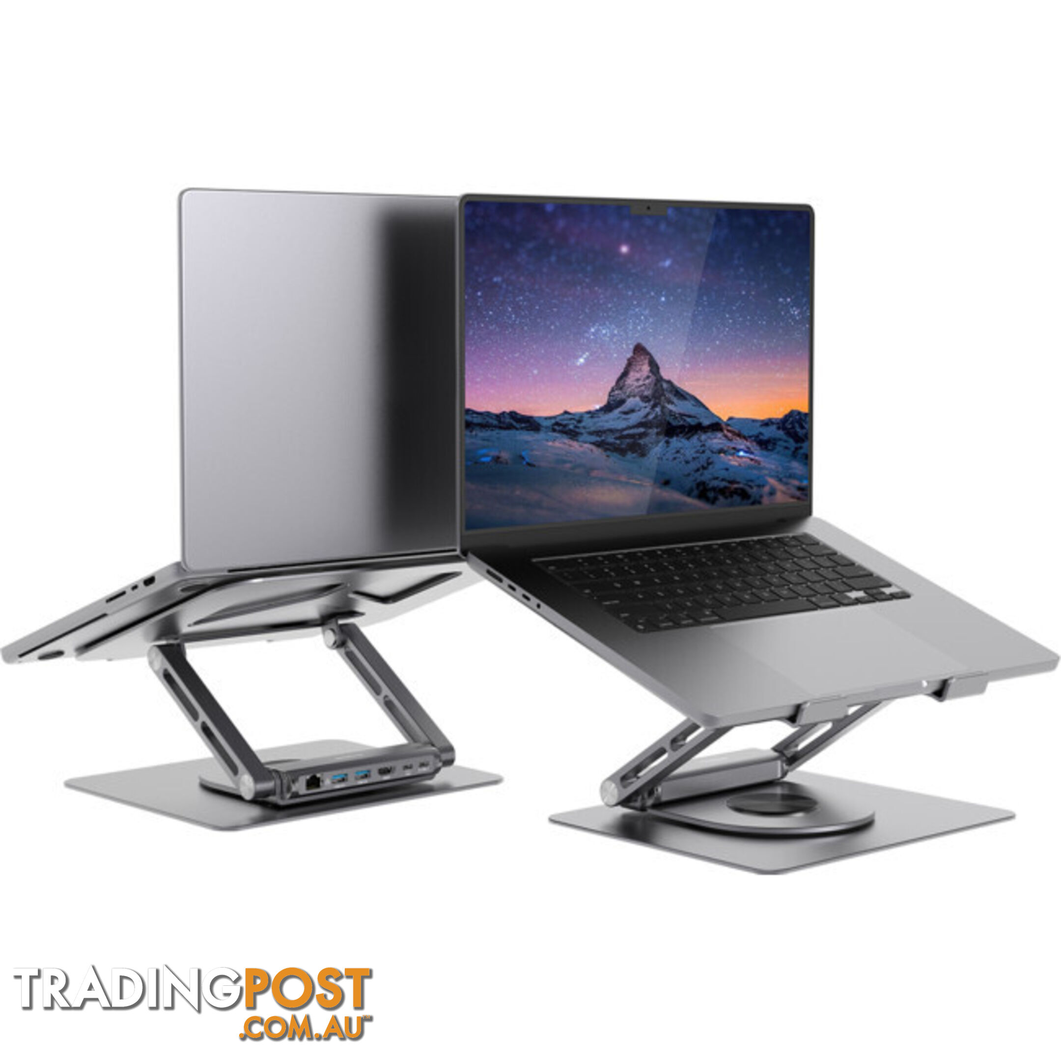 STDS12GRY ROTATING LAPTOP STAND WITH USB-C DOCK STAGE S12