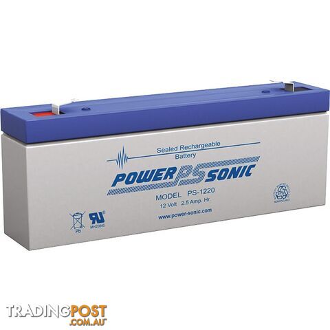PS1220 12V 2.5AMP SLA BATTERY F1 TERMINAL SEALED LEAD ACID