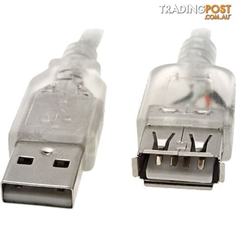 LC7194 3M USB-A PLUG TO USB-A SOCKET EXTENSION USB2.0 TRANSPARENT