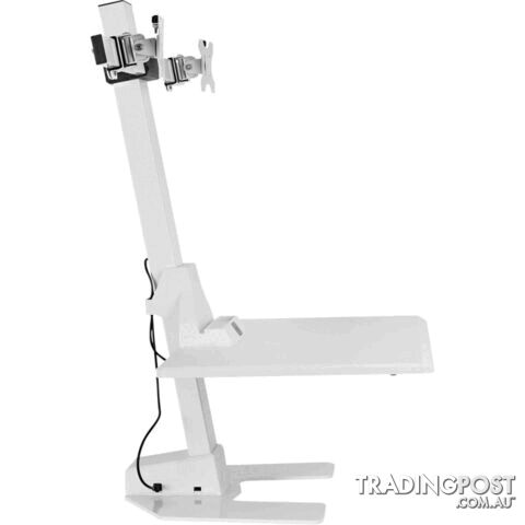 EDT10T02W DUAL MONITOR ELEC SIT STAND DESKTOP WORK STATION- WHITE - photo 4 of 10