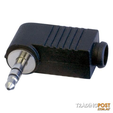 PD1250 3.5MM RIGHT ANGLE STEREO PLUG PHONO BLACK PLASTIC