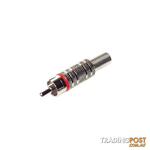 PD2950 RCA PLUG METAL RED SPRING PROTECTION