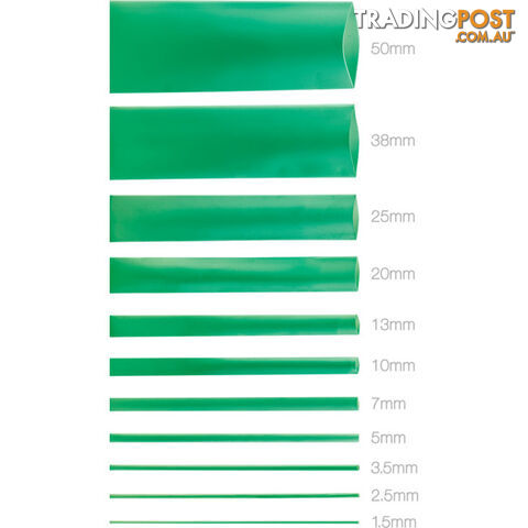 HS50GRN 50MMX1.2M HEAT SHRINK - GREEN HSGN135
